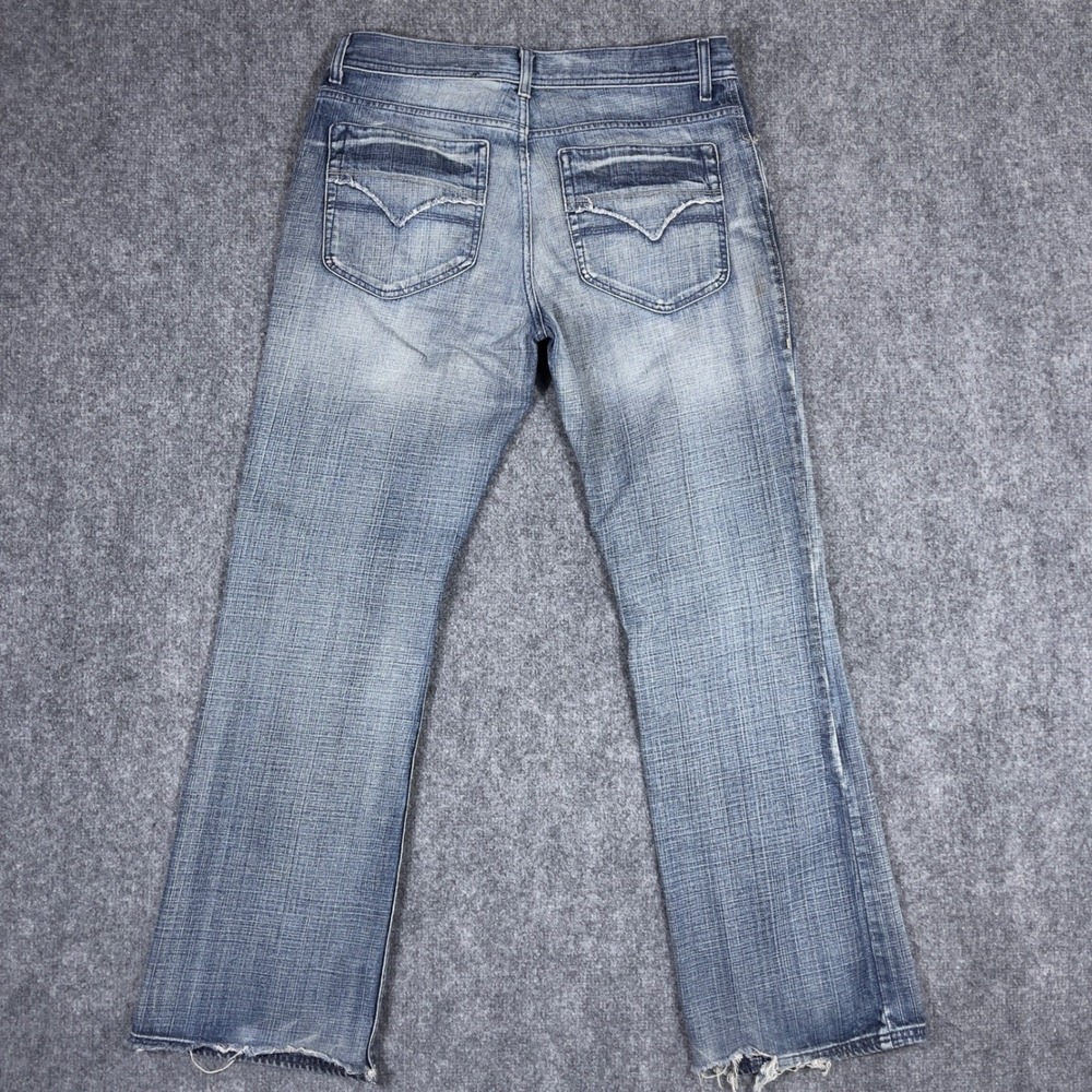 International Concepts Rio Mens Jeans Size 34 x 32 Low Rise Boot Cut Blue Y2K
